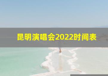 昆明演唱会2022时间表