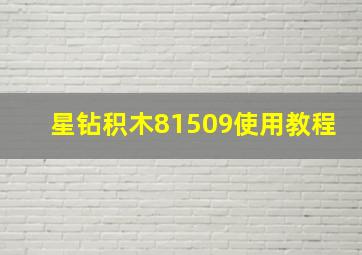 星钻积木81509使用教程