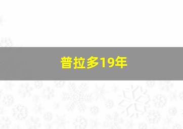 普拉多19年