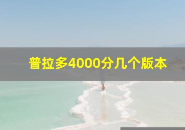 普拉多4000分几个版本