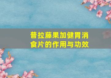 普拉藤果加健胃消食片的作用与功效