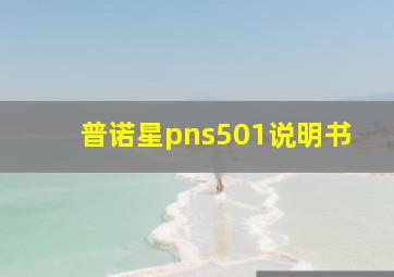 普诺星pns501说明书