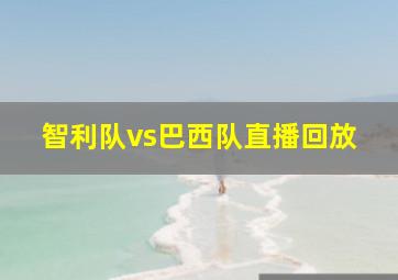 智利队vs巴西队直播回放