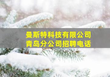 曼斯特科技有限公司青岛分公司招聘电话