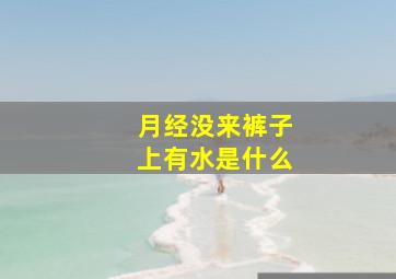 月经没来裤子上有水是什么