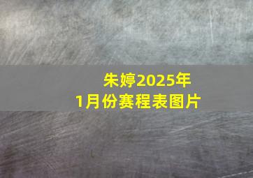 朱婷2025年1月份赛程表图片