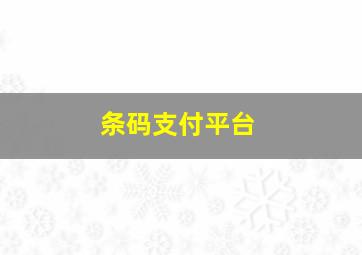 条码支付平台