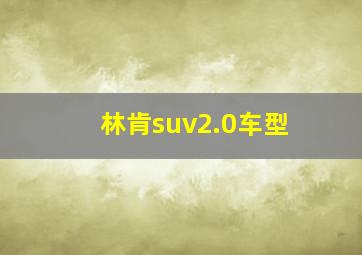 林肯suv2.0车型