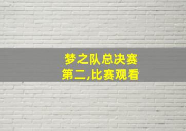 梦之队总决赛第二,比赛观看