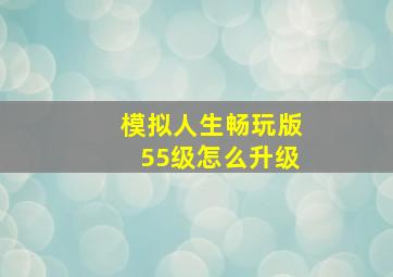 模拟人生畅玩版55级怎么升级