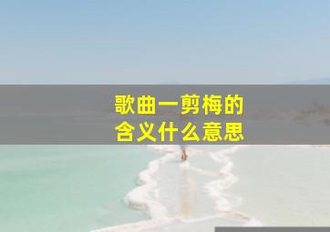 歌曲一剪梅的含义什么意思