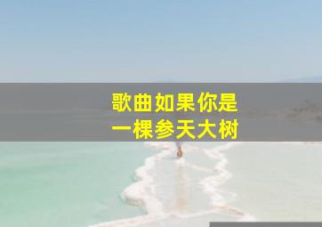 歌曲如果你是一棵参天大树