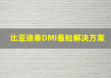 比亚迪秦DMI备胎解决方案