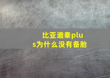 比亚迪秦plus为什么没有备胎