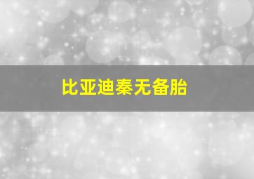 比亚迪秦无备胎