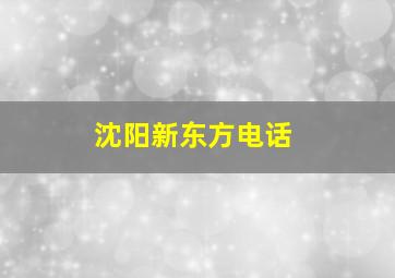 沈阳新东方电话