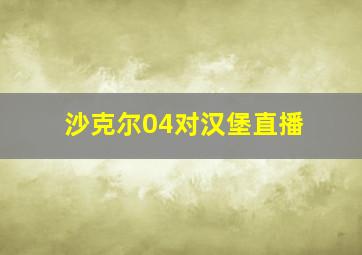 沙克尔04对汉堡直播