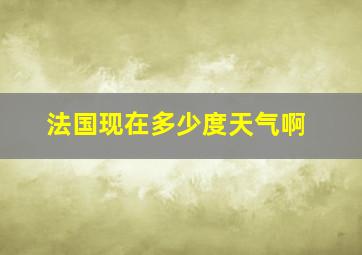 法国现在多少度天气啊