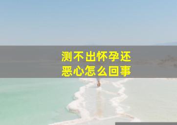 测不出怀孕还恶心怎么回事