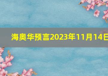 海奥华预言2023年11月14日