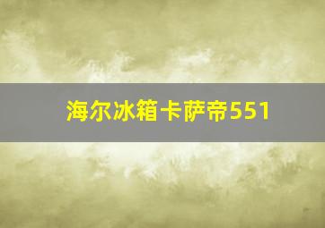 海尔冰箱卡萨帝551