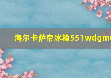 海尔卡萨帝冰箱551wdgmu1