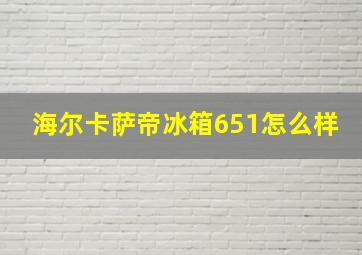 海尔卡萨帝冰箱651怎么样