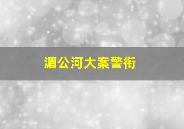 湄公河大案警衔