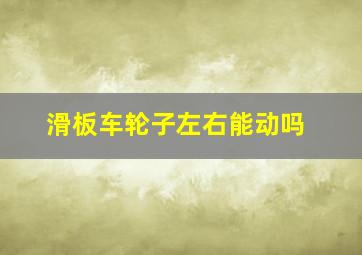 滑板车轮子左右能动吗