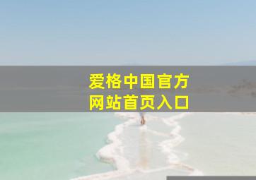 爱格中国官方网站首页入口