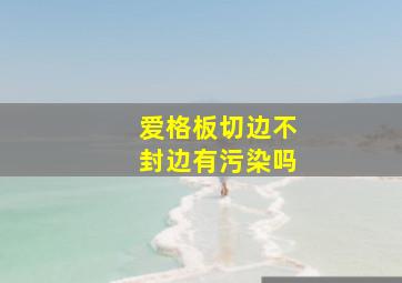 爱格板切边不封边有污染吗