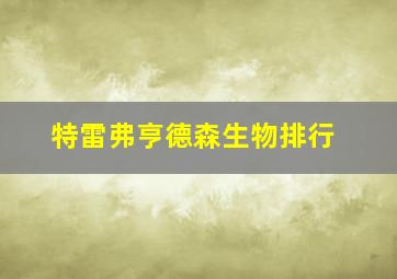 特雷弗亨德森生物排行