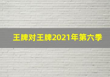 王牌对王牌2021年第六季