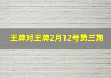 王牌对王牌2月12号第三期