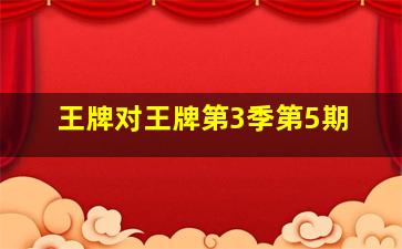 王牌对王牌第3季第5期