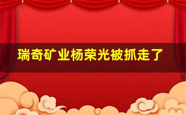 瑞奇矿业杨荣光被抓走了