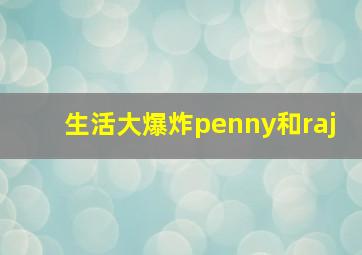 生活大爆炸penny和raj