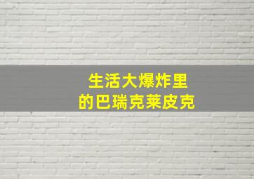 生活大爆炸里的巴瑞克莱皮克