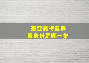 盖亚奥特曼暴露身份是哪一集