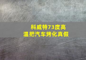 科威特73度高温把汽车烤化真假