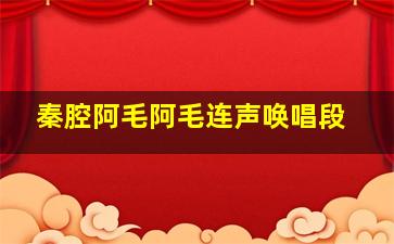 秦腔阿毛阿毛连声唤唱段