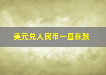 美元兑人民币一直在跌