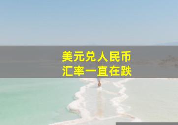 美元兑人民币汇率一直在跌