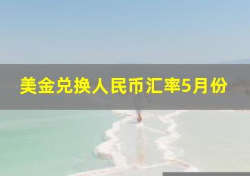 美金兑换人民币汇率5月份