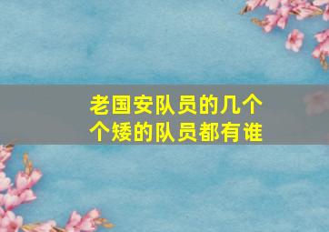 老国安队员的几个个矮的队员都有谁