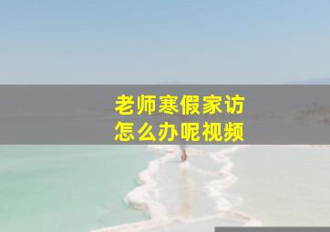 老师寒假家访怎么办呢视频