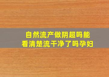 自然流产做阴超吗能看清楚流干净了吗孕妇