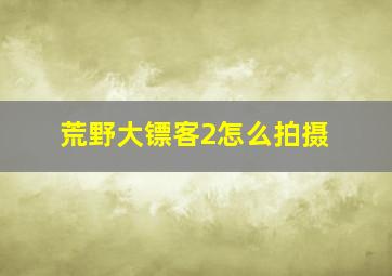 荒野大镖客2怎么拍摄