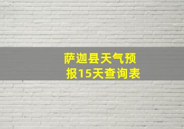 萨迦县天气预报15天查询表