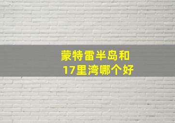 蒙特雷半岛和17里湾哪个好